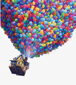 飞起的氢气球气球高清图片