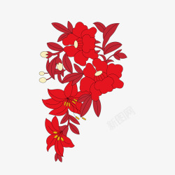 红色的花素材