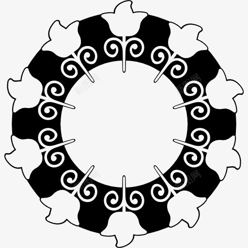 花的圆形标图标png_新图网 https://ixintu.com 一打开 圆形的 圈 开放的 自然 花 花艺设计