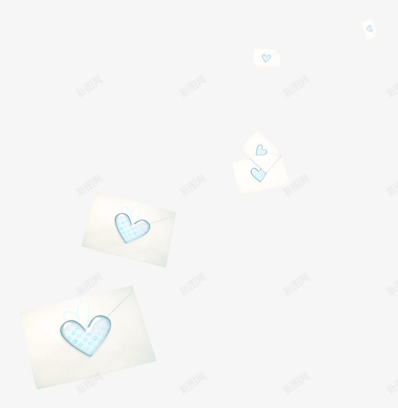 有蓝色心形团的纸张png免抠素材_新图网 https://ixintu.com 心形 白色纸张 素材 纸 纸张 蓝色心形