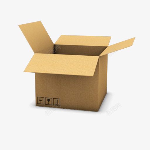 打开的纸箱子图标png_新图网 https://ixintu.com box 箱子 纸箱