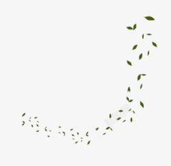 矢量弧形绿叶绿叶叶子弧形漂浮装饰高清图片