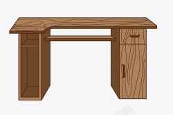 中国风木质电脑桌素材