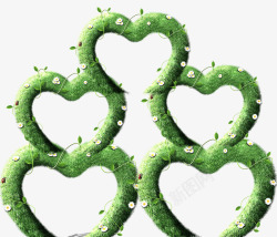 心形架构绿色草坪感心形架构图标高清图片