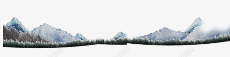 冬天的远山png免抠素材_新图网 https://ixintu.com 冬天的远山 圣诞节元素 带雪的远树
