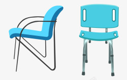 家居家具居家用品蓝色椅子素材