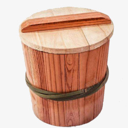 木质复古饭桶素材