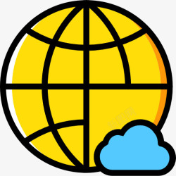 网格结构的接口全球图标高清图片