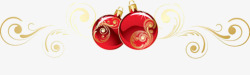 圣诞节花纹圆球装饰素材