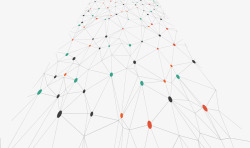 节点结构彩色圆点结构网络图高清图片
