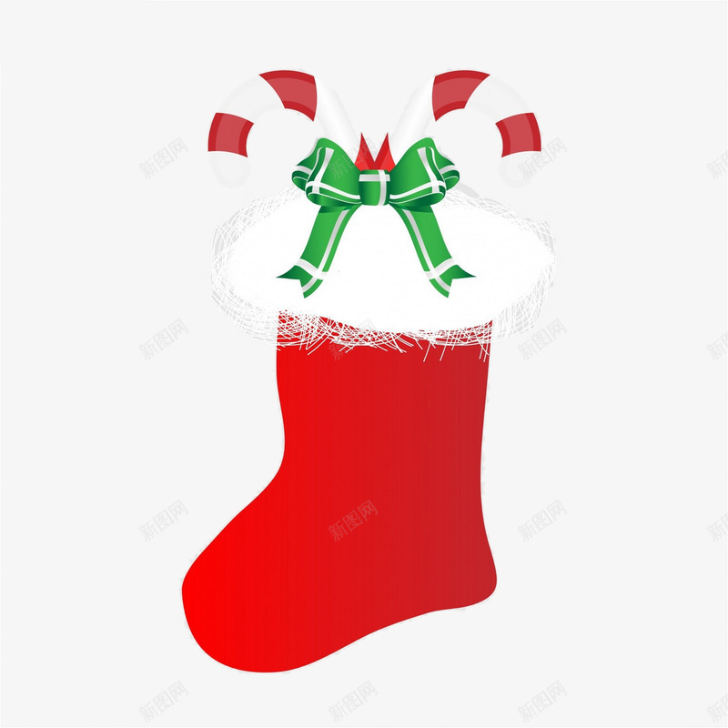 手绘圣诞袜png免抠素材_新图网 https://ixintu.com 圣诞节 圣诞袜 平安夜元素 红色袜子 蝴蝶结