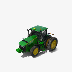 绿色拖拉机模型玩具素材