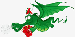 送圣诞礼物送圣诞礼物的恐龙高清图片