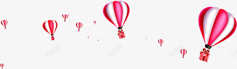 粉色卡通可爱热气球飘浮png免抠素材_新图网 https://ixintu.com 卡通 可爱 热气球 粉色 设计 飘浮