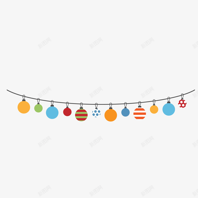 圣诞节装饰彩球挂饰矢量图ai免抠素材_新图网 https://ixintu.com 圣诞彩球 圣诞节 彩球 悬挂彩球 挂饰 装饰图案 矢量图