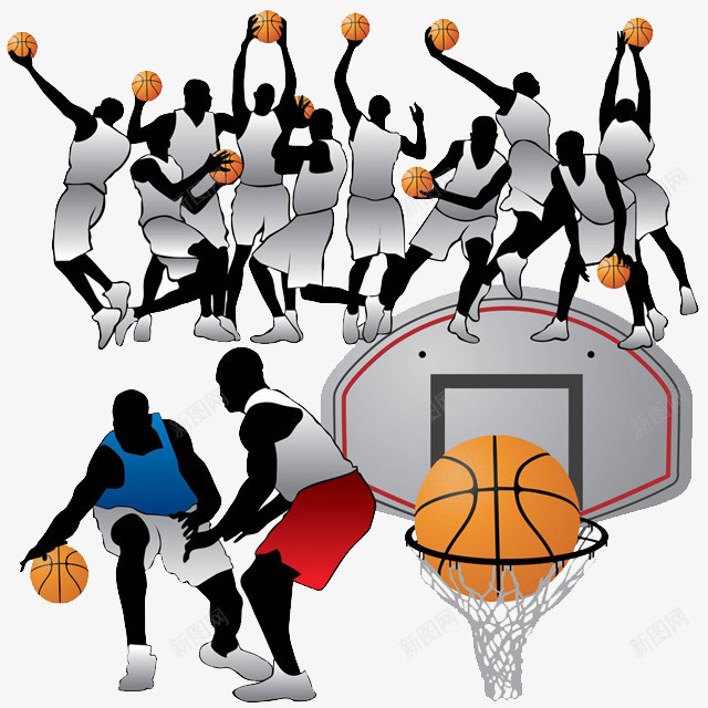 男人之间打篮球的较量png免抠素材_新图网 https://ixintu.com basketball 打篮球 比赛 篮球 篮球社 运动