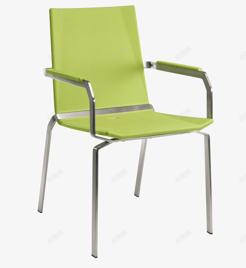 绿色塑料不锈钢椅子png免抠素材_新图网 https://ixintu.com 不锈钢 坐位 坐席 座位 椅子 绿色塑料