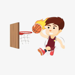 一个在打篮球的小男孩素材