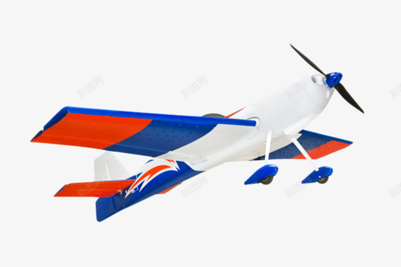 实物卡通蓝红白模型飞机png免抠素材_新图网 https://ixintu.com 免扣 免费下载 天空 机器 模型 模型飞机 玩具 设计 载人 飞行