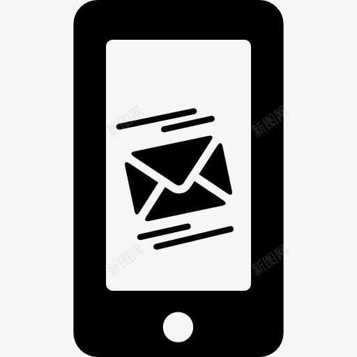 新的电子邮件通过电话图标png_新图网 https://ixintu.com 工具和用具 手机 手机套 手机屏幕 手机屏幕展示图 新的信封 来电 象征 邮件
