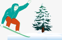 滑雪冬季雪天素材