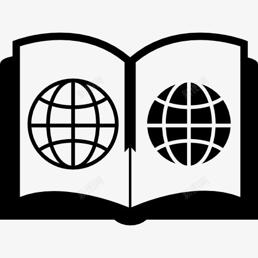 打开的书书图标png_新图网 https://ixintu.com 书 地理 打开 教育 网格 行星 行星网格