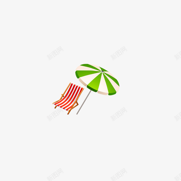 海滩椅png免抠素材_新图网 https://ixintu.com 海滩遮阳伞风情