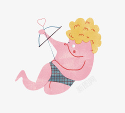 个性丘比特射箭素材