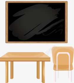 黑板和桌椅素材