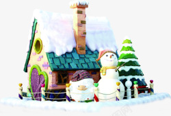 贩子创意雪人贩子圣诞树高清图片