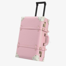 行李箱女生粉色女生皮箱高清图片