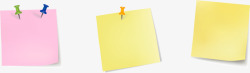 正方形纸张黄色便利贴高清图片
