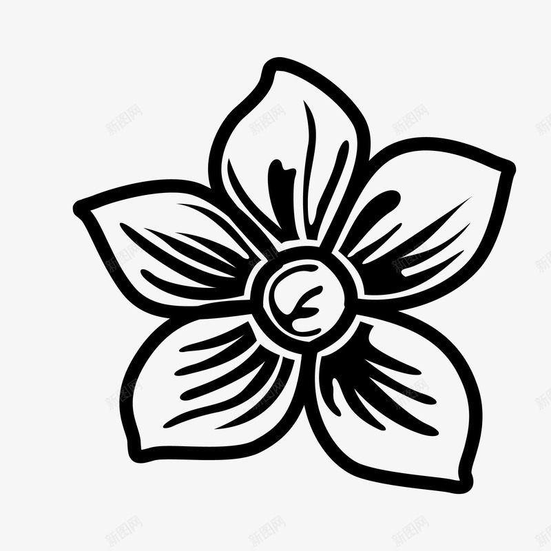 黑白圆形线条花花朵png免抠素材_新图网 https://ixintu.com 圆形 线条花边 花朵 花环 花边 花边框 边框 边框设计 黑白 黑白线条花