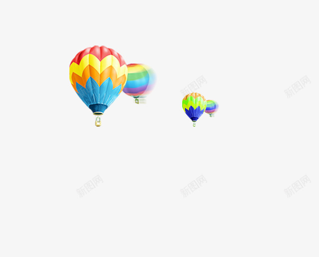 飘浮热气球png免抠素材_新图网 https://ixintu.com 彩色 模糊 飘浮
