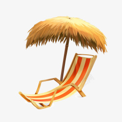 海滩座椅夏日元素高清图片