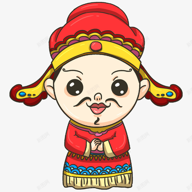 新年财神爷来拜年啦png免抠素材_新图网 https://ixintu.com 2019财神爷 人物 卡通手绘人物恭喜发财 新年 新年财神爷来拜年啦 春节 财神 财神节
