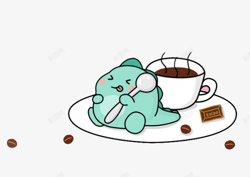 偷吃咖啡的小老鼠psd免抠素材_新图网 https://ixintu.com 创新 卡通 可爱 淘气 素材