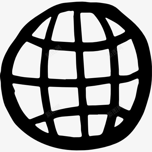 世界网格图标png_新图网 https://ixintu.com 世界地球网格 世界地理 地图和国旗 地球 网格