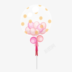 粉色氢气球粉色少女心气球矢量图高清图片