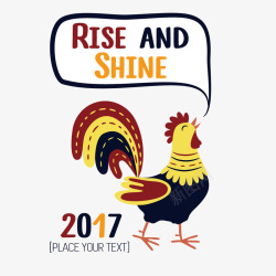 中国风公鸡彩绘图下载手绘2017高清图片