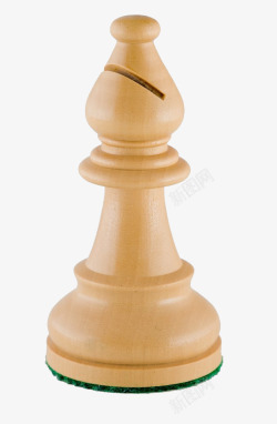木质国际象棋主教棋子高清图片