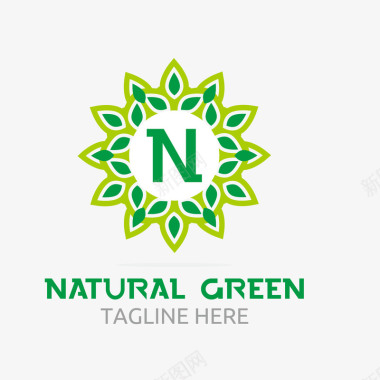 淡绿色字母logo矢量图图标图标