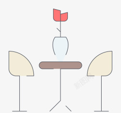 椅子简笔画餐桌家具图标高清图片
