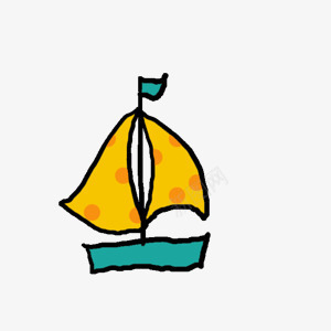 船png免抠素材_新图网 https://ixintu.com 卡通 可爱 小船 帆船 船