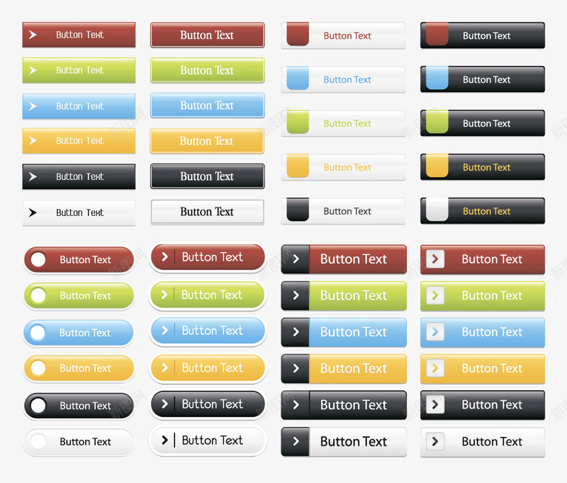 彩色按钮图标png_新图网 https://ixintu.com 开关 彩色 按钮 网页 英文