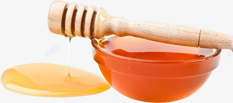 盛满蜂蜜碗具木质蜂蜜棒png免抠素材_新图网 https://ixintu.com 木质 蜂蜜