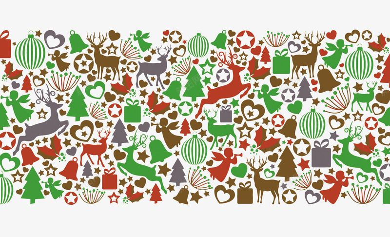 圣诞节底纹装饰png免抠素材_新图网 https://ixintu.com 圣诞 圣诞节 圣诞装饰花纹 底纹装饰 红色 绿色 鹿