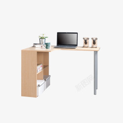 木质书柜电脑桌素材
