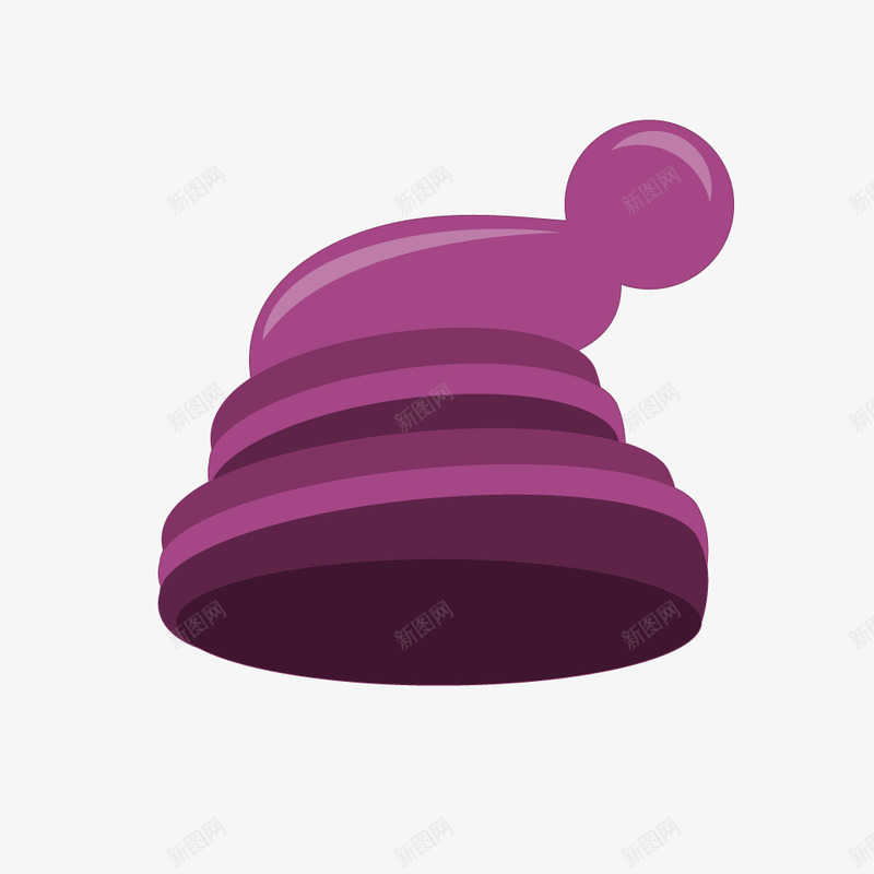 紫色的帽子png免抠素材_新图网 https://ixintu.com 儿童 冬季 大雪 天气 女士 帽子 手绘 棉质