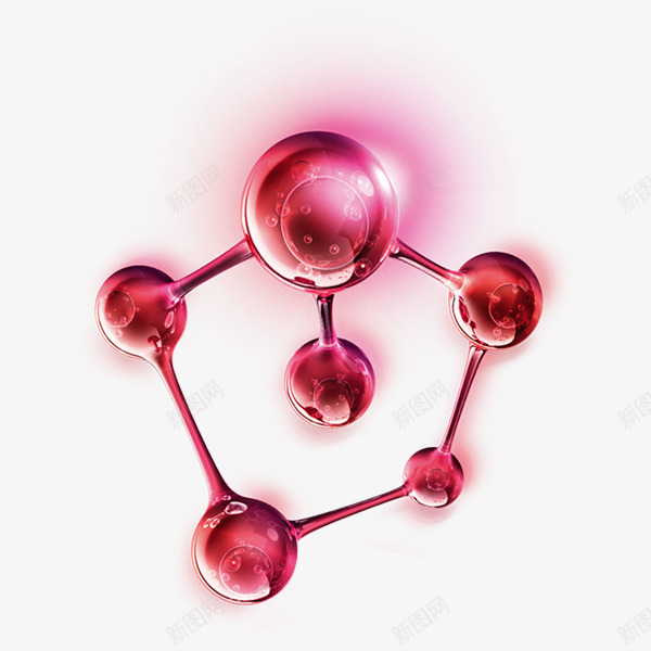 化学粒子结构png免抠素材_新图网 https://ixintu.com 支架 漂浮素材 科技 粒子